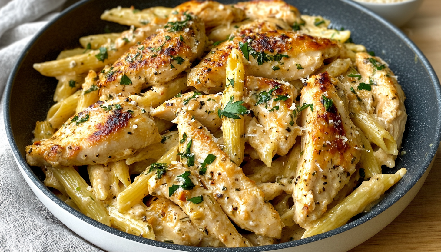 Creamy Garlic Parmesan Chicken Pasta Recipe