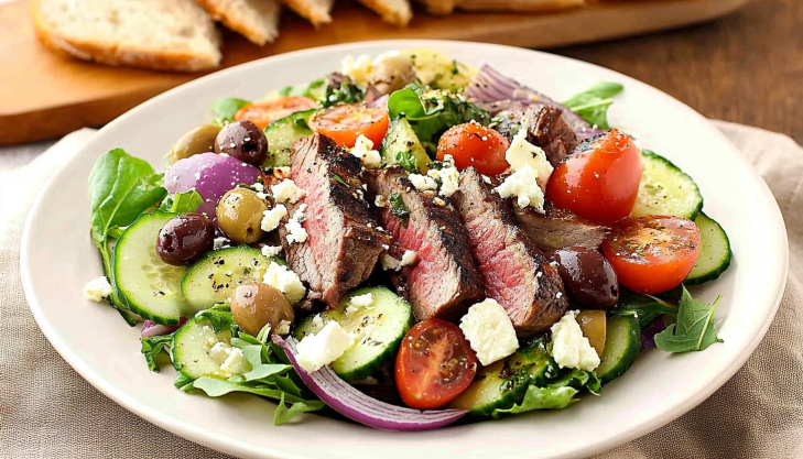 Greek Lamb and Salad Dinner A Quick Mediterranean Delight